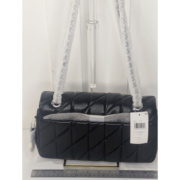 Coach Quilted Tabby Shoulder Bag 26  - Black & Silver, Chain Strap, Brand New - Picture 6 of 11